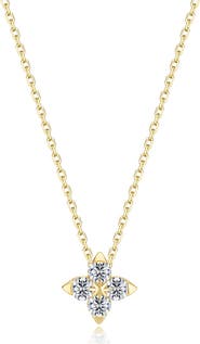 Lafonn Trillium Bud Simulated Diamond Pendant Necklace