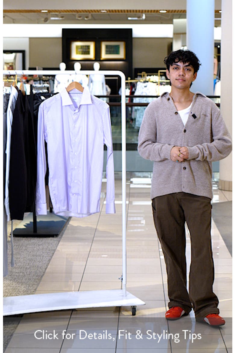 Slim Fit Geometric Pattern Cotton Dress Shirt video