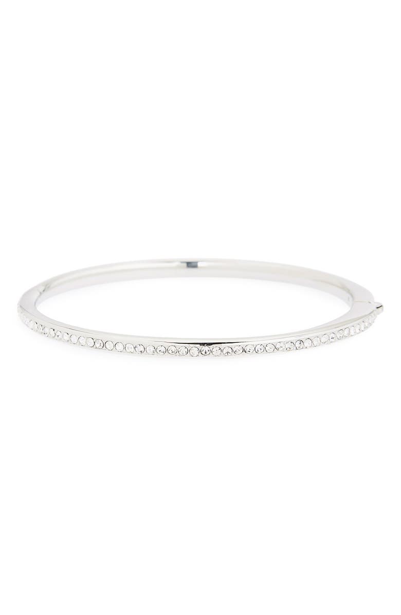 Nadri Channel Set Crystal Hinged Bangle, Main, color, 