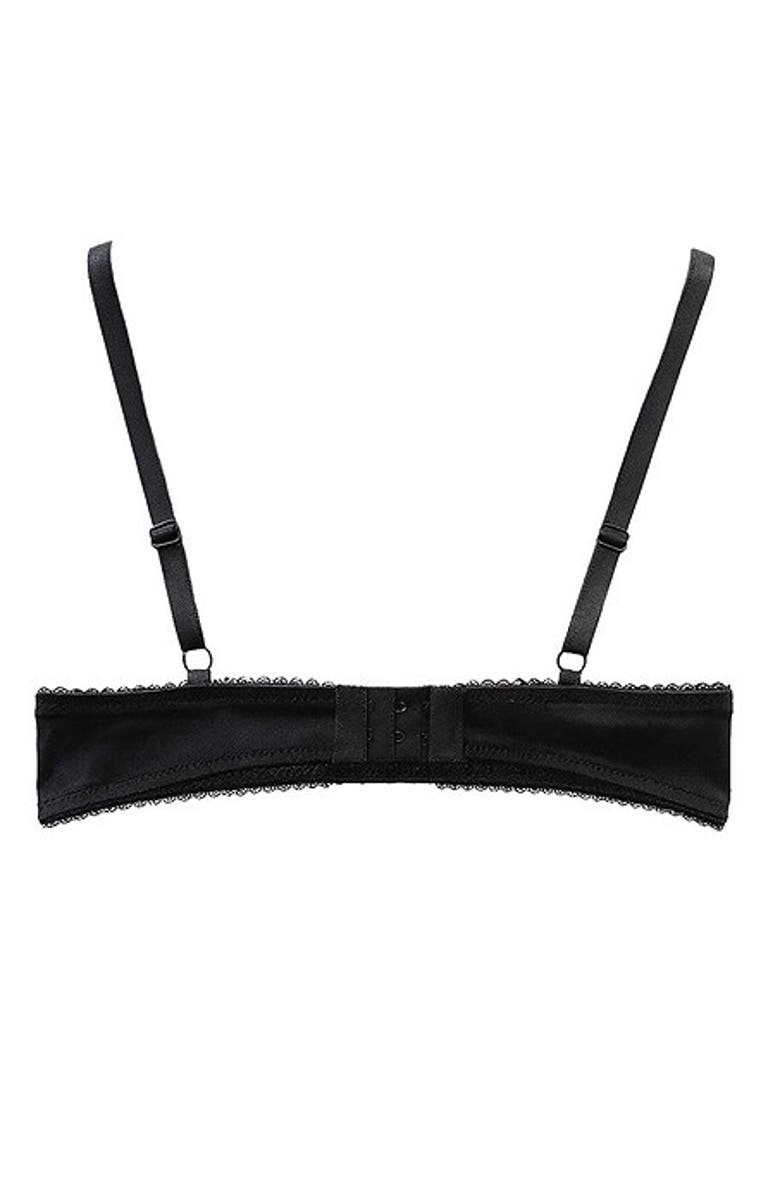 LASCANA Women's Sexy Chain Bow Shelf Bra, Alternate, color, Black