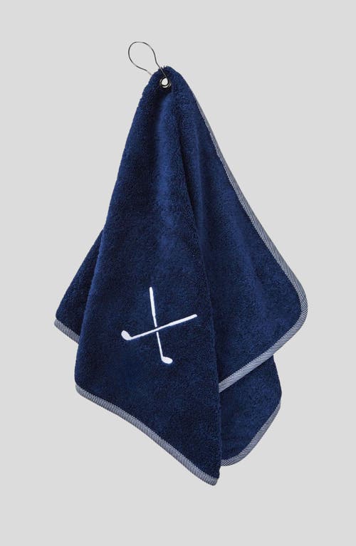 Weezie Golf Club Organic Cotton Terry Towel In Blue