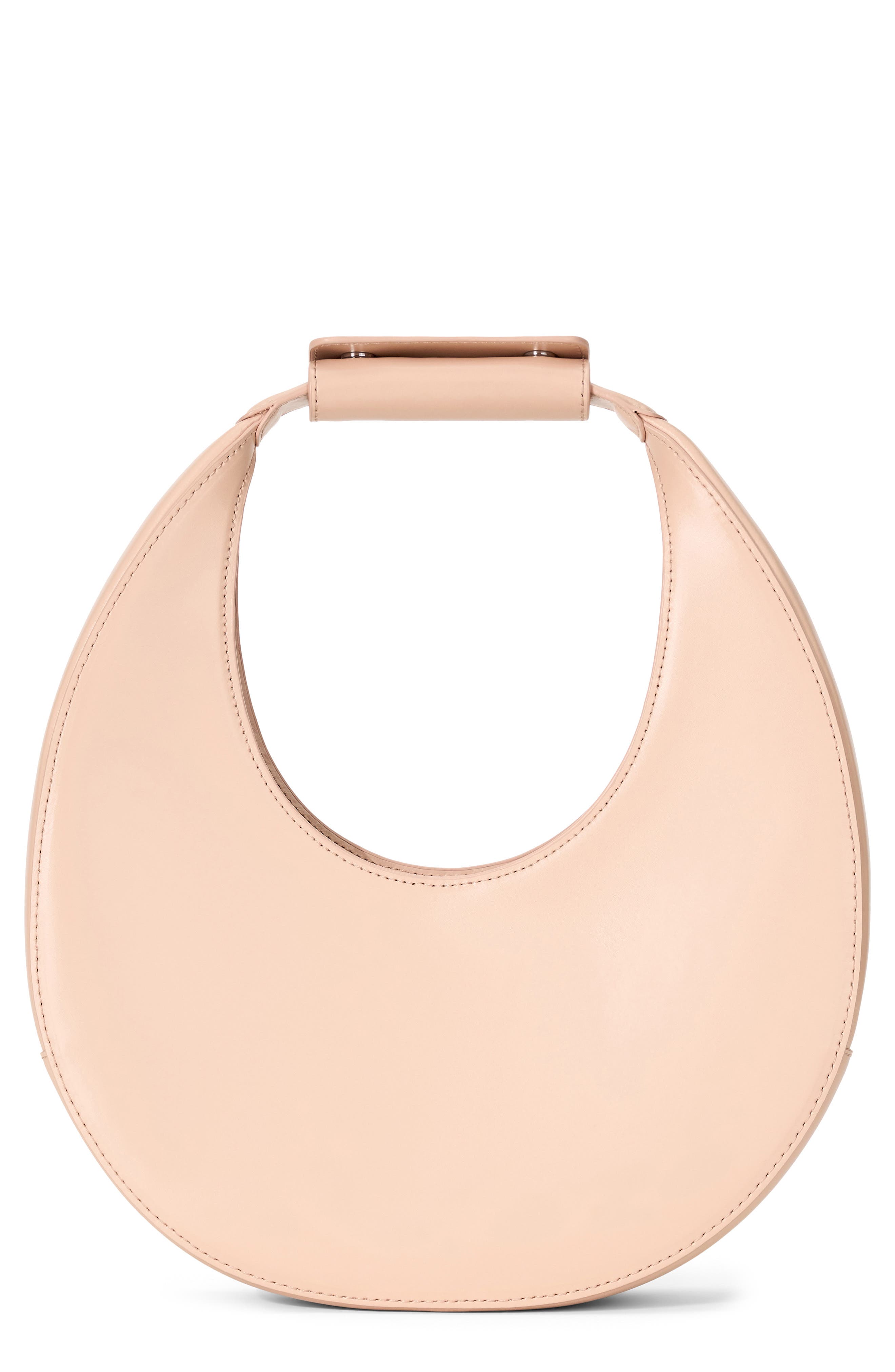 STAUD Moon Leather Top Handle Tote, Main, color, Blush