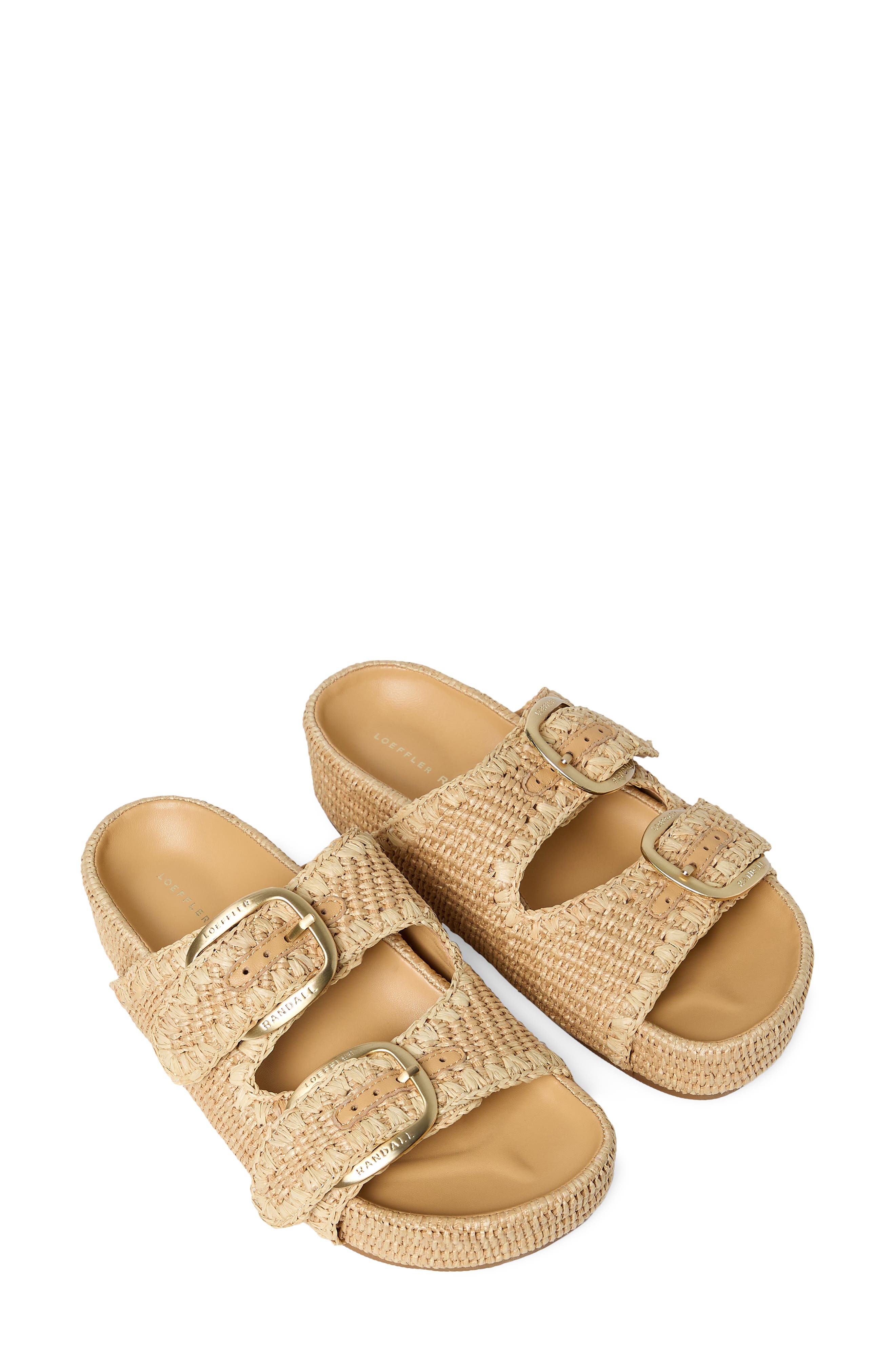 Loeffler Randall Nico Platform Wedge Slide Sandal, Alternate, color, Natural/ Natural