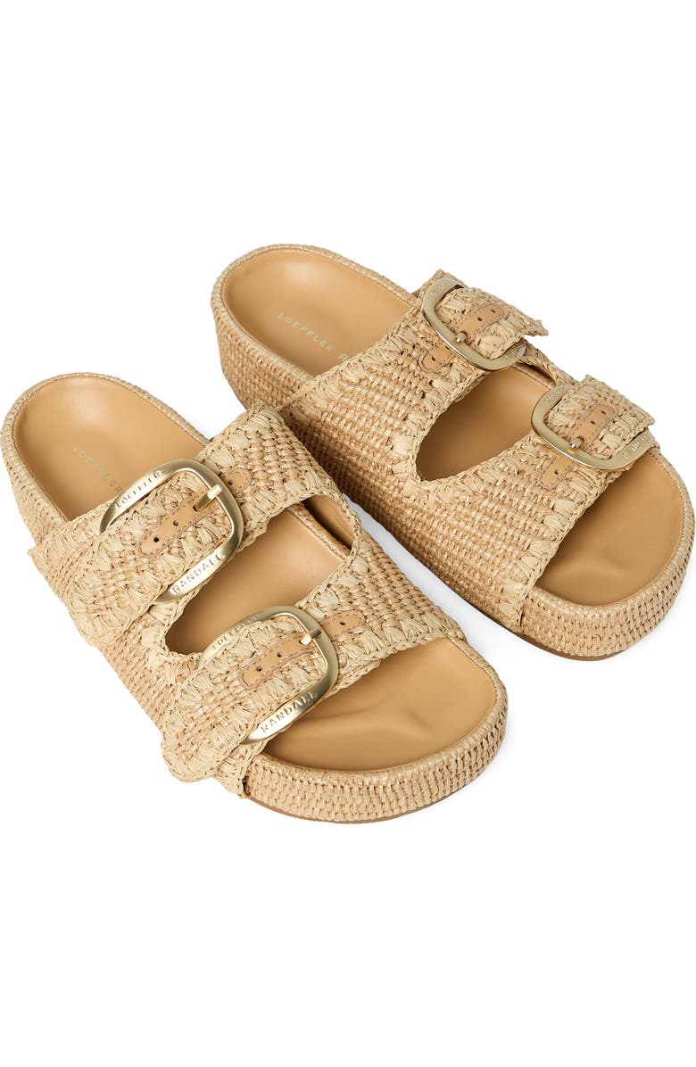 Loeffler Randall Nico Platform Wedge Slide Sandal, Alternate, color, Natural/ Natural