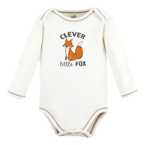 Touched By Nature Organic Cotton Long-sleeve Bodysuits In White