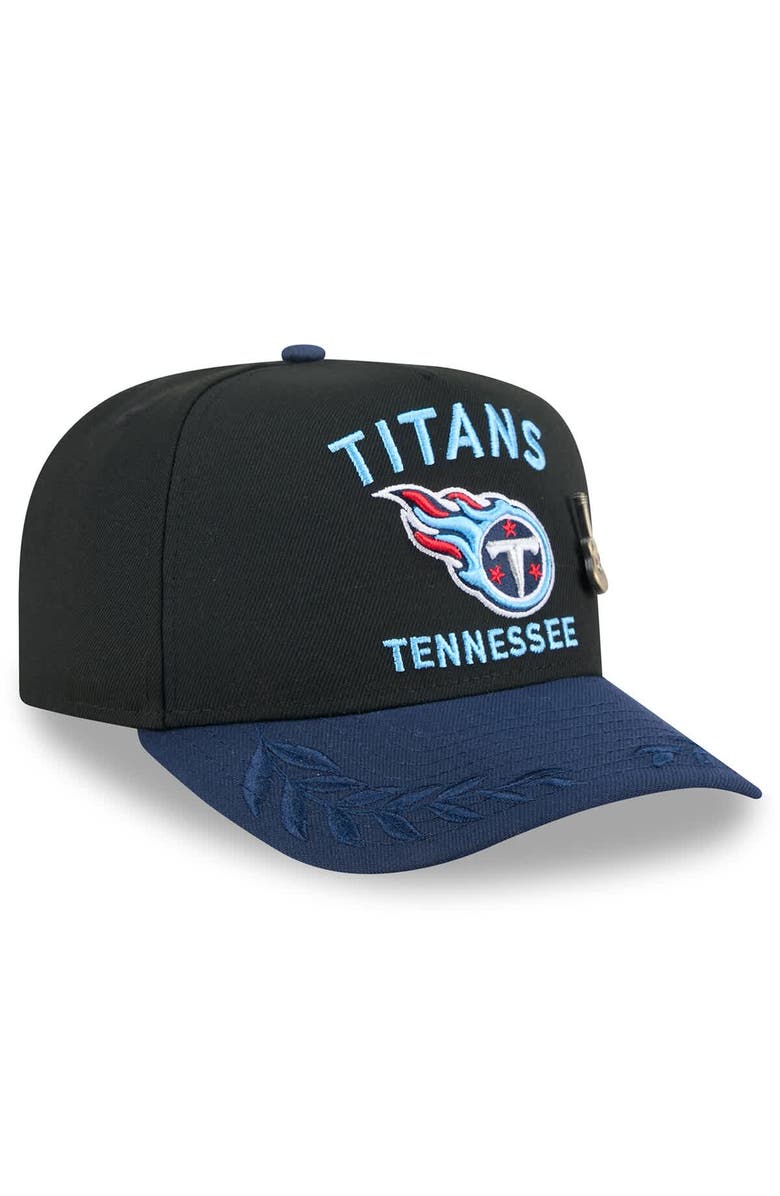 New Era Men's New Era Black/Navy Tennessee Titans 2025 NFL Draft On Stage A-Frame 59FIFTY Fitted Hat, Alternate, color, Black