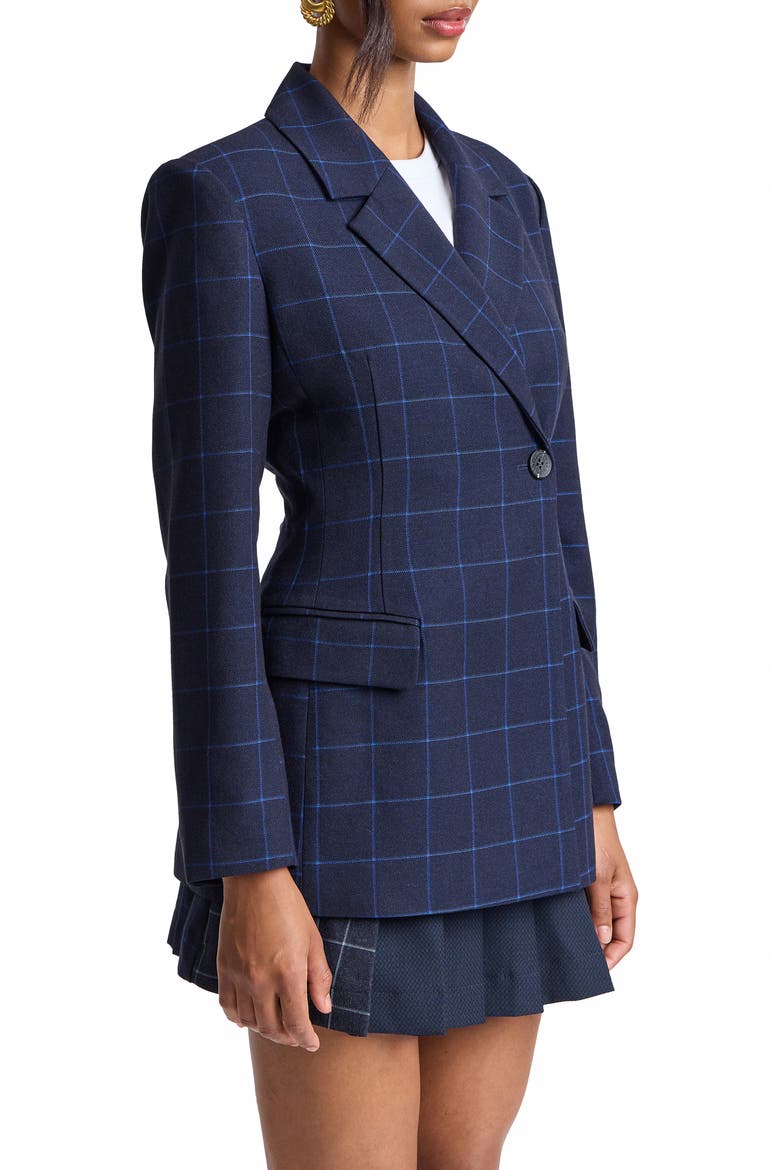 Hourglass Windowpane Blazer, Alternate, color, NAVY WINDOWPANE