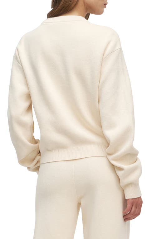 Favorite Daughter Fatigue Sisters Cotton & Cashmere Sweatshirt In White