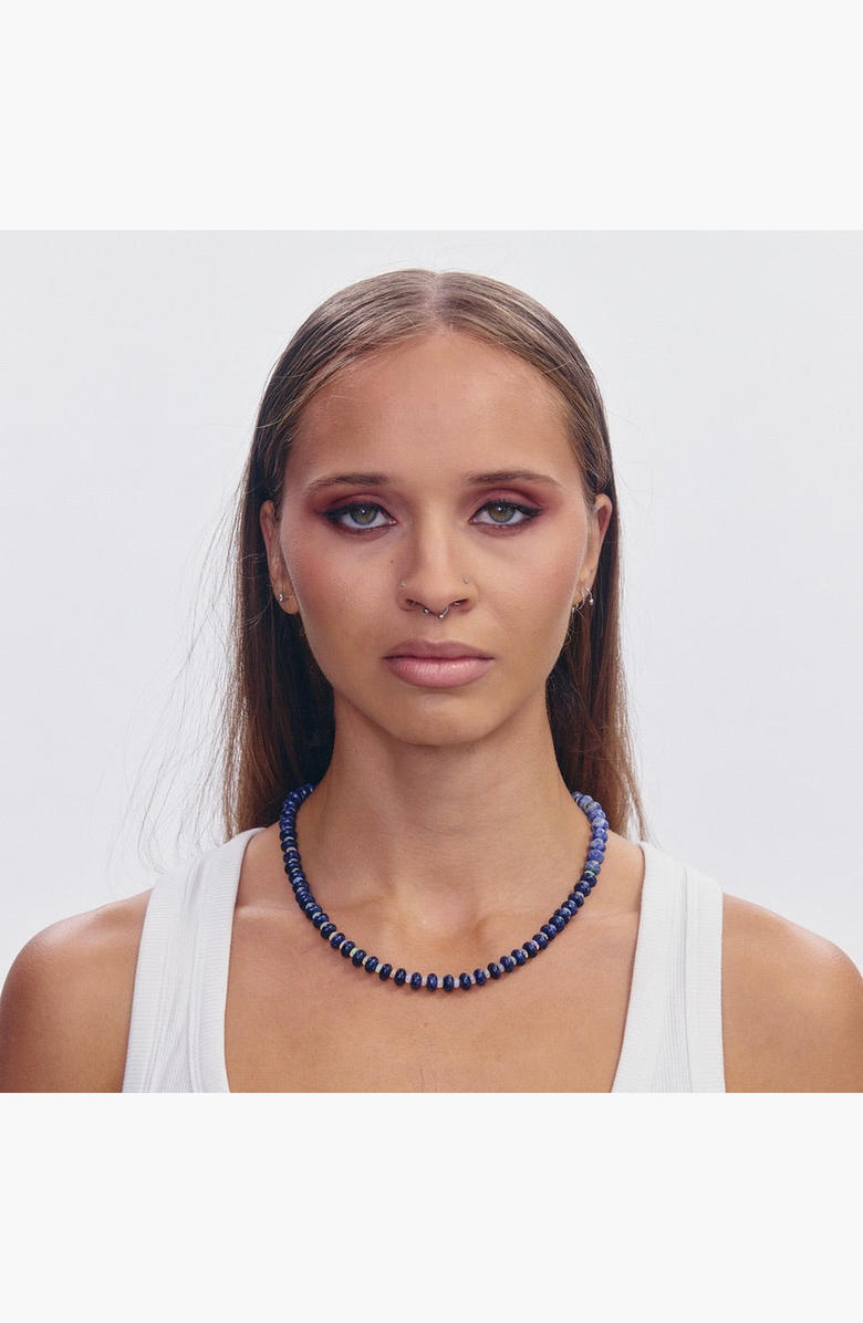 SHOP SPICY DAN Mac Gender Inclusive Sodalite Opal Necklace, Alternate, color, Blue