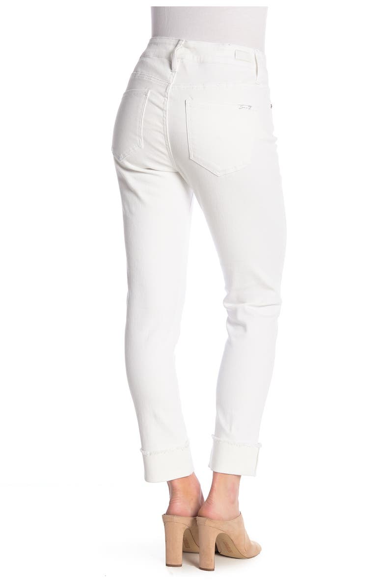 Seven7 High-Rise Cuffed Slim Straight Jeans, Alternate, color, 