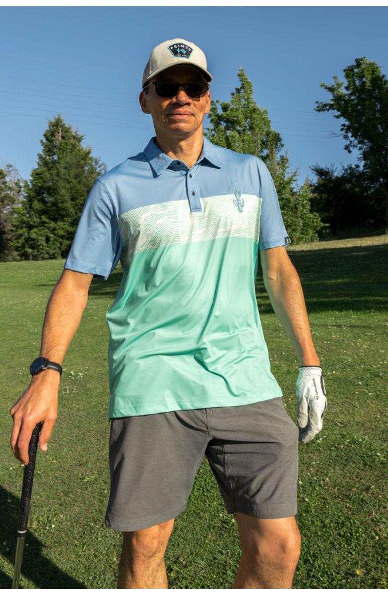 Baja Llama 4 Fingers - Swingers Performance Polo, Alternate, color, Green