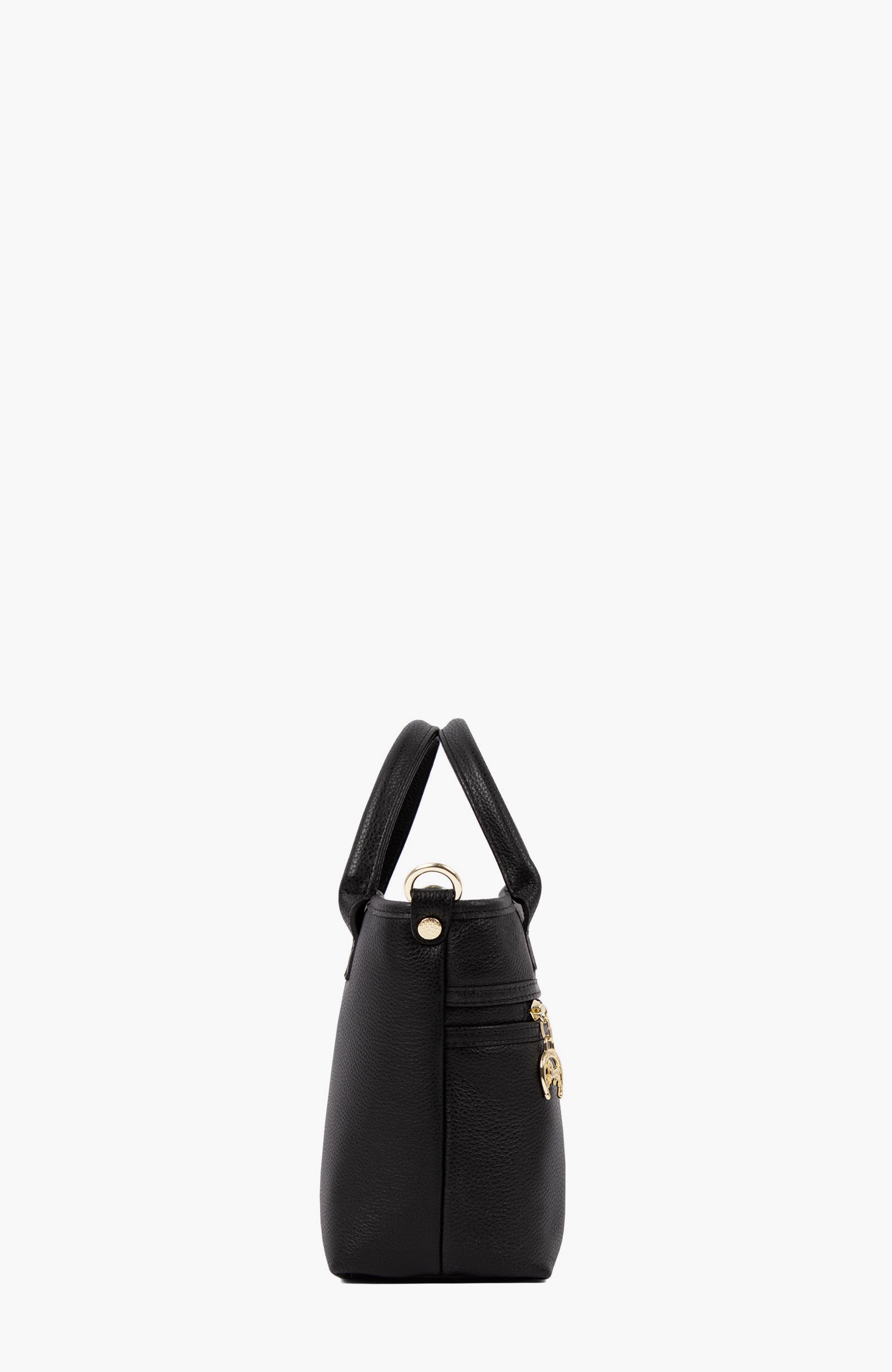 Muse 572 Pebbled Leather Mini Handbag, Alternate, color, Black