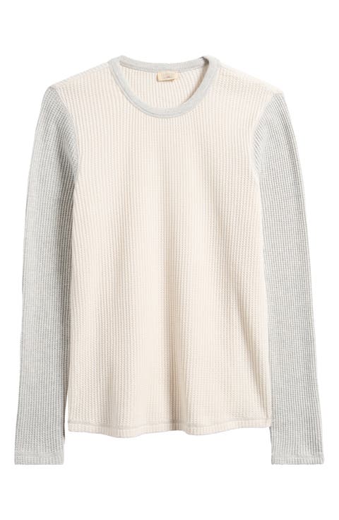 Apres Colorblock Long Sleeve Waffle Knit Top