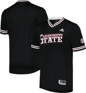 adidas Men's adidas Black Mississippi State Bulldogs Replica V-Neck Baseball Jersey