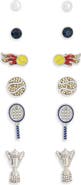 Leith 6-Pack Tennis Stud Earrings