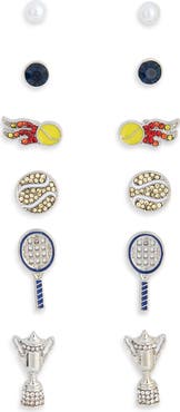 Leith 6-Pack Tennis Stud Earrings