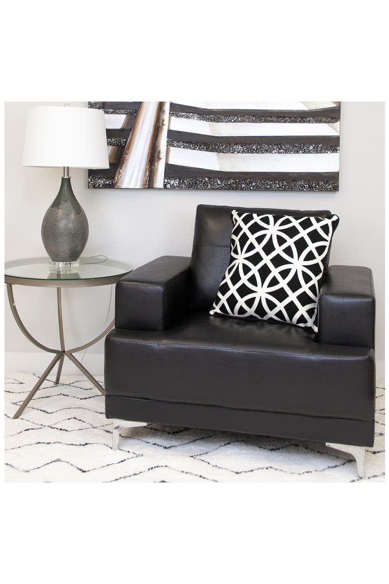 Chano Embroidered Throw Pillow, Alternate, color, BLACK