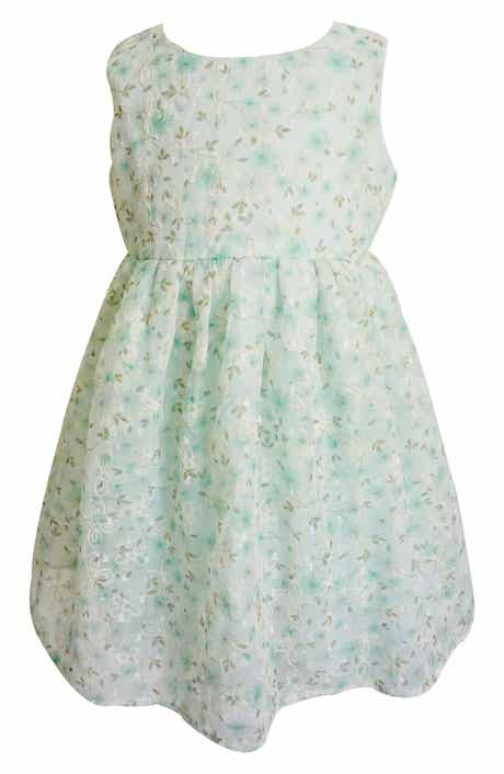 Popatu Kids' Floral Embroidered Tulle Overlay Dress