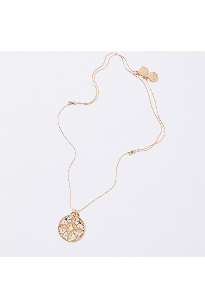 White Butterflies Expandable Necklace, Alternate, color, Gold