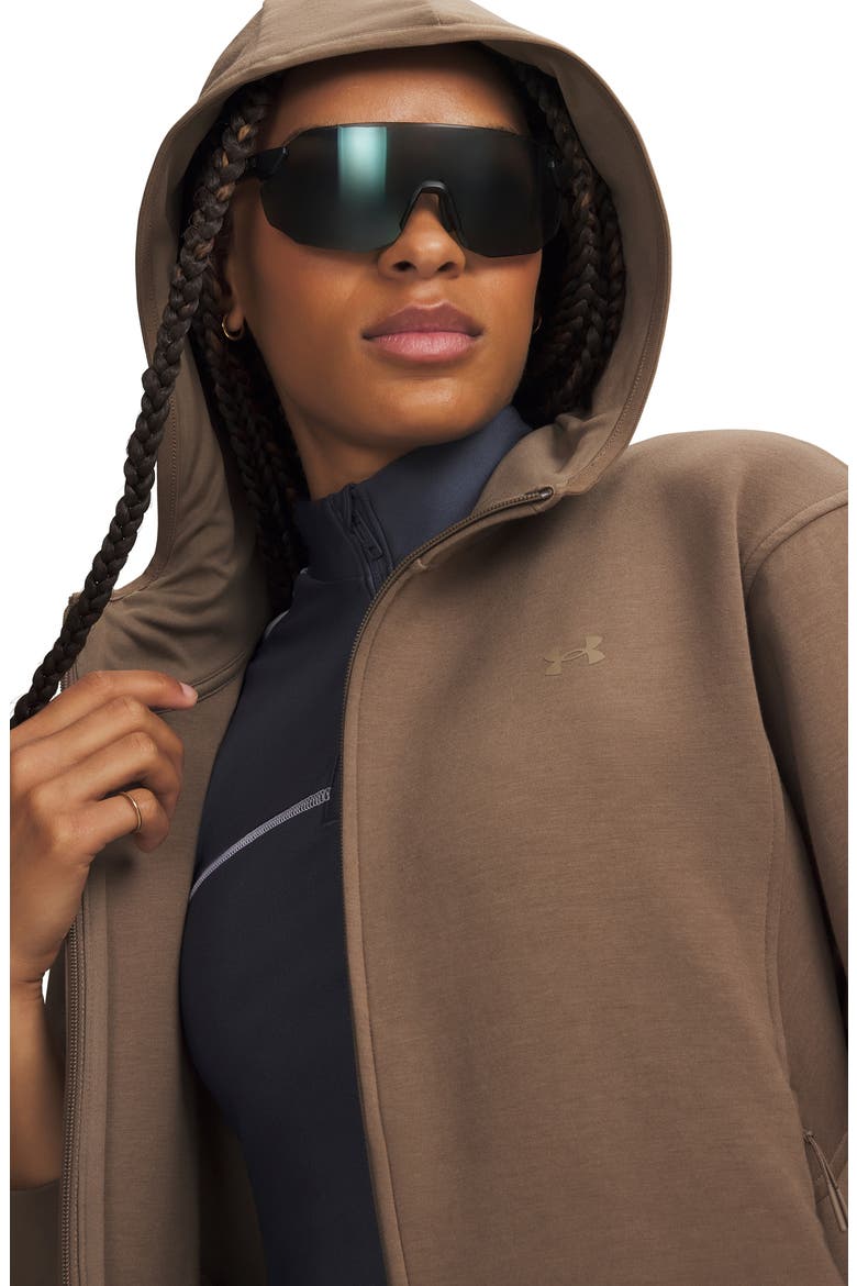 Unstoppable Fleece Full Zip Hoodie, Alternate, color, 219 DESERT TAUPE