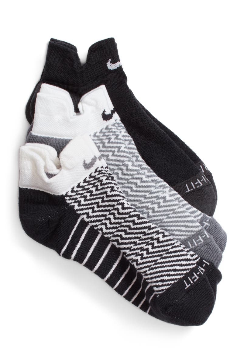 Nike Elite 3-Pack Reflective Running Tab Socks, Main, color, 