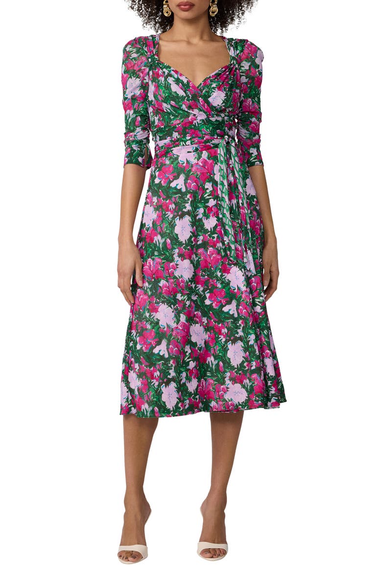 Diane von Furstenberg Ella Reversible Midi Dress, Alternate, color, Provence Gossip Pink