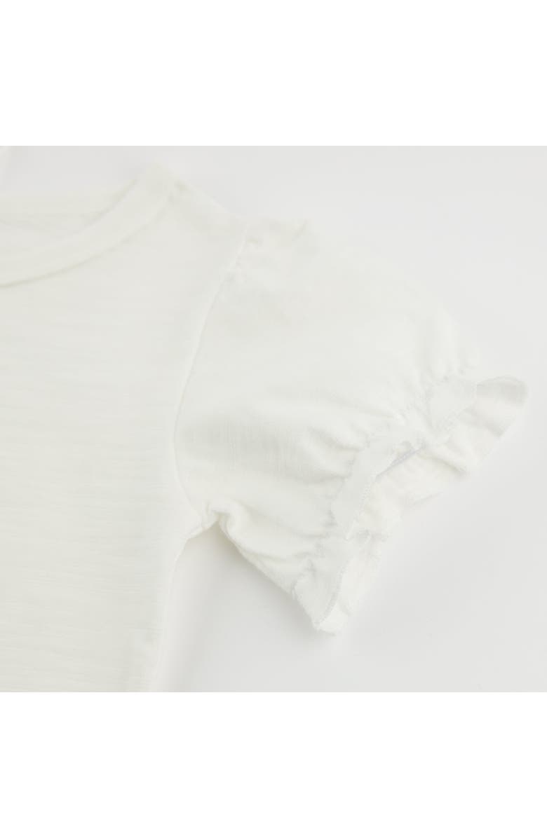 oh baby! Ruffle Cotton Slub Layla Tee, Alternate, color, Oyster