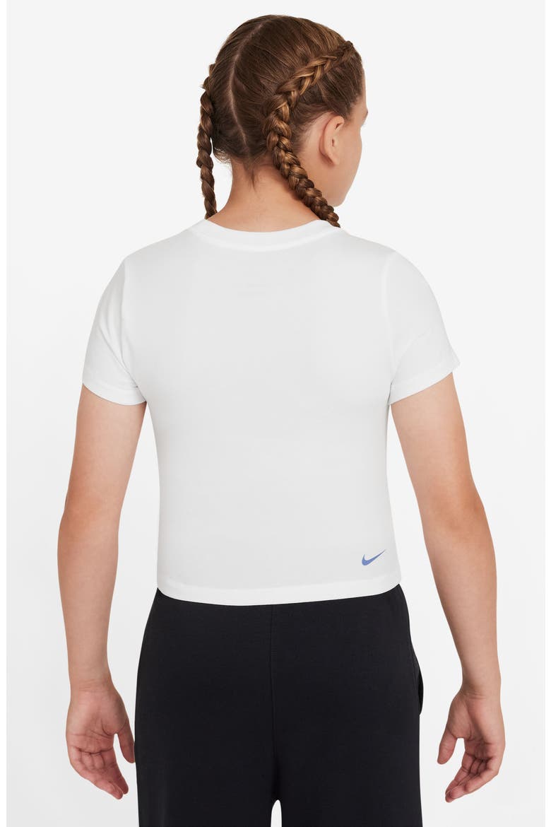 Kids' Sportswear Graphic Crop T-Shirt, Alternate, color, WHITE