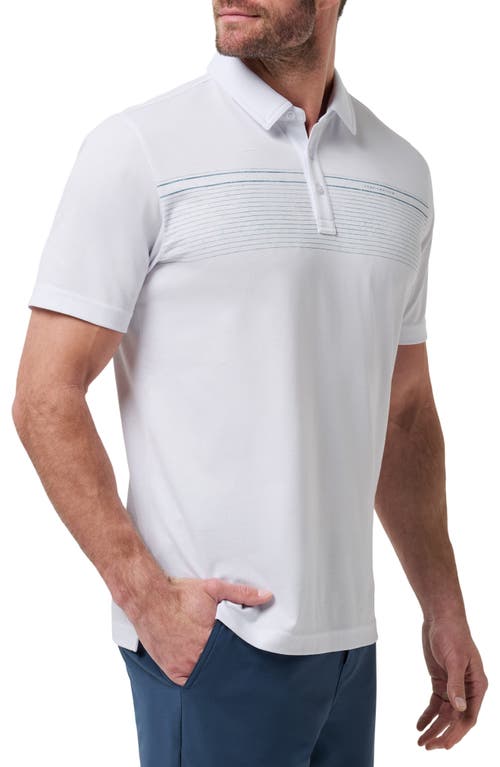 Travismathew Overstay Chest Stripe Polo In White
