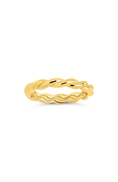 Sterling Forever Nixie Twisted Band Ring In Gold