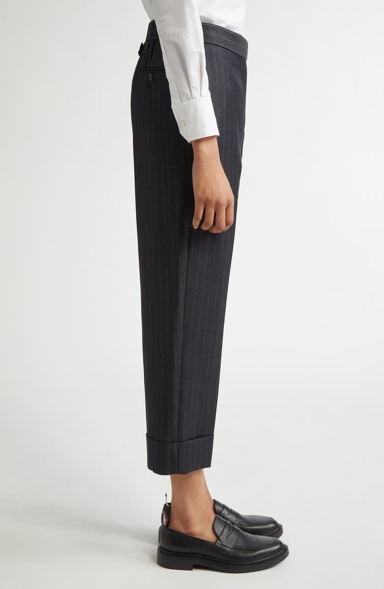 Thom Browne Pinstripe Wool Pants, Alternate, color, 