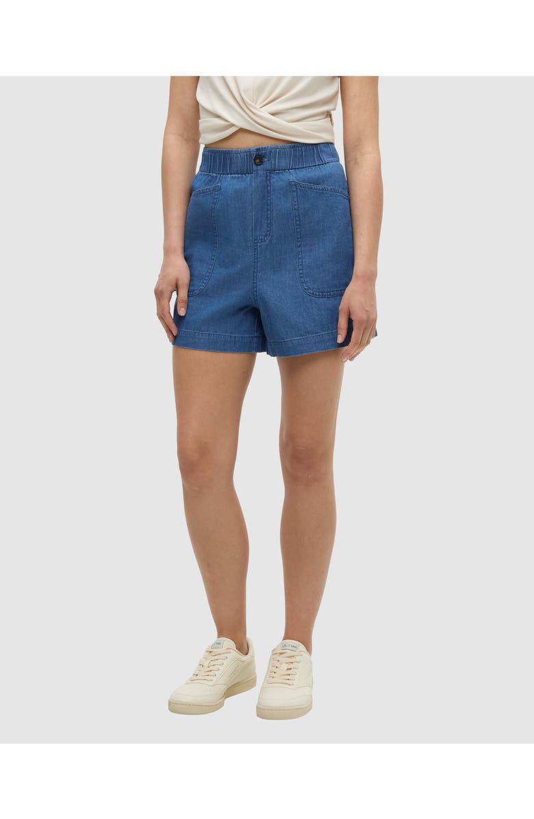 tentree Denim Cascades Short, Main, color, Mid Wash