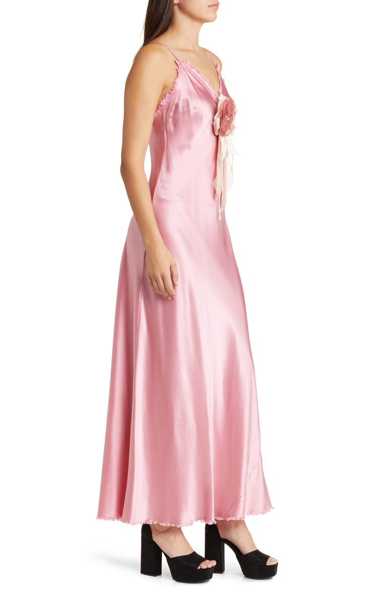 LoveShackFancy Elizabella Silk Slipdress, Alternate, color,