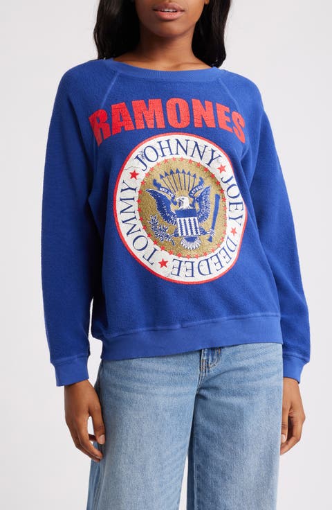 Ramones Reverse Cotton Terry Graphic Sweatshirt