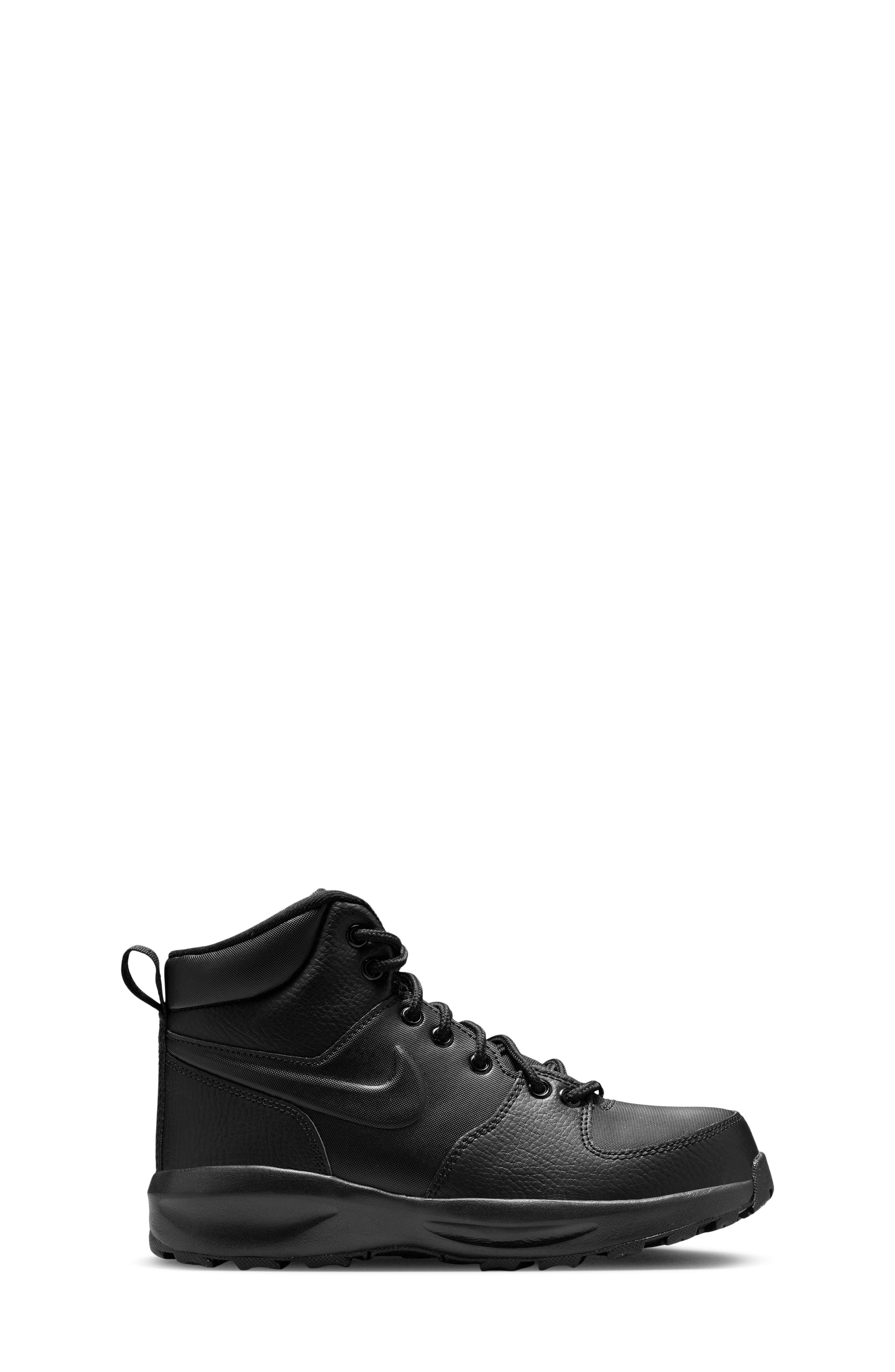 Kids' Manoa 17 Leather Boot, Alternate, color, 001 BLACK/BLACK