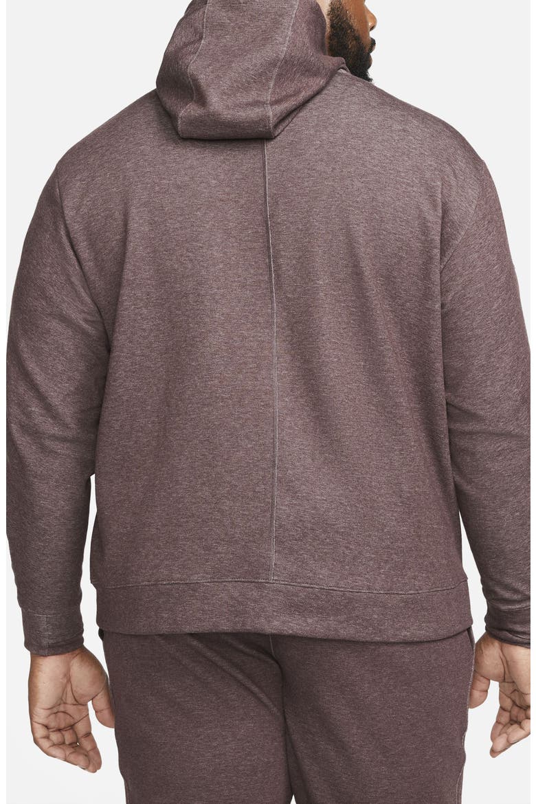 Restore Dri-FIT Full Zip Fleece Hoodie, Alternate, color, BROWN BASALT/ HEATHER/ BLACK