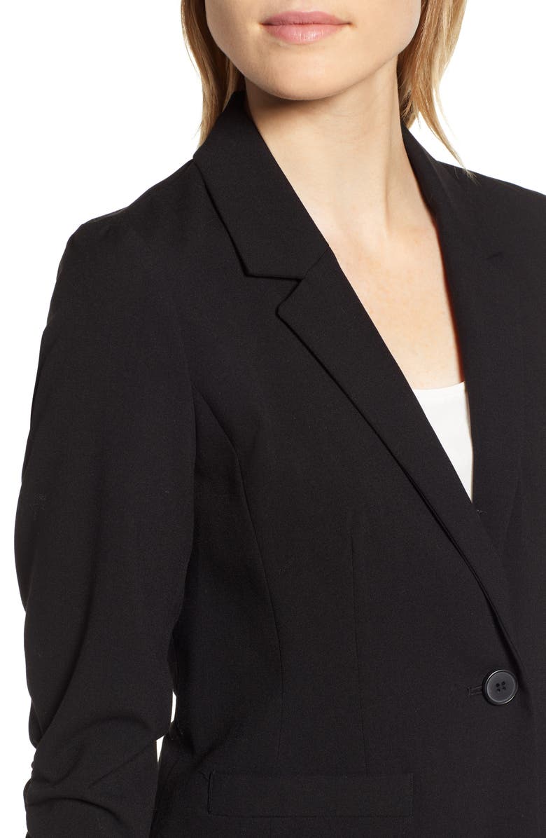 Vince Camuto Ruched Sleeve Blazer, Alternate, color,