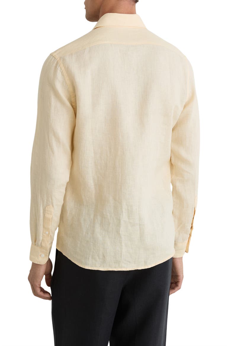 Ruban Linen Button-Up Shirt, Alternate, color, BUTTERMILK YELLOW