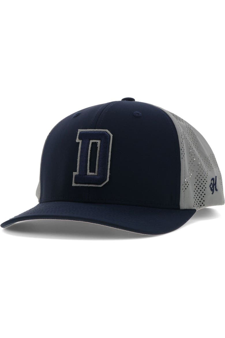 Men's HOOey White Dallas Cowboys D Logo Trucker Adjustable Hat, Main, color, White