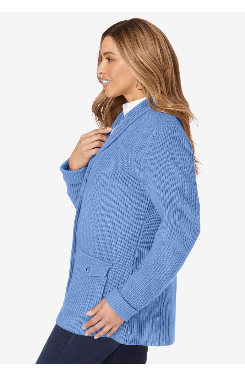 Jessica London Shaker Blazer, Alternate, color, Black