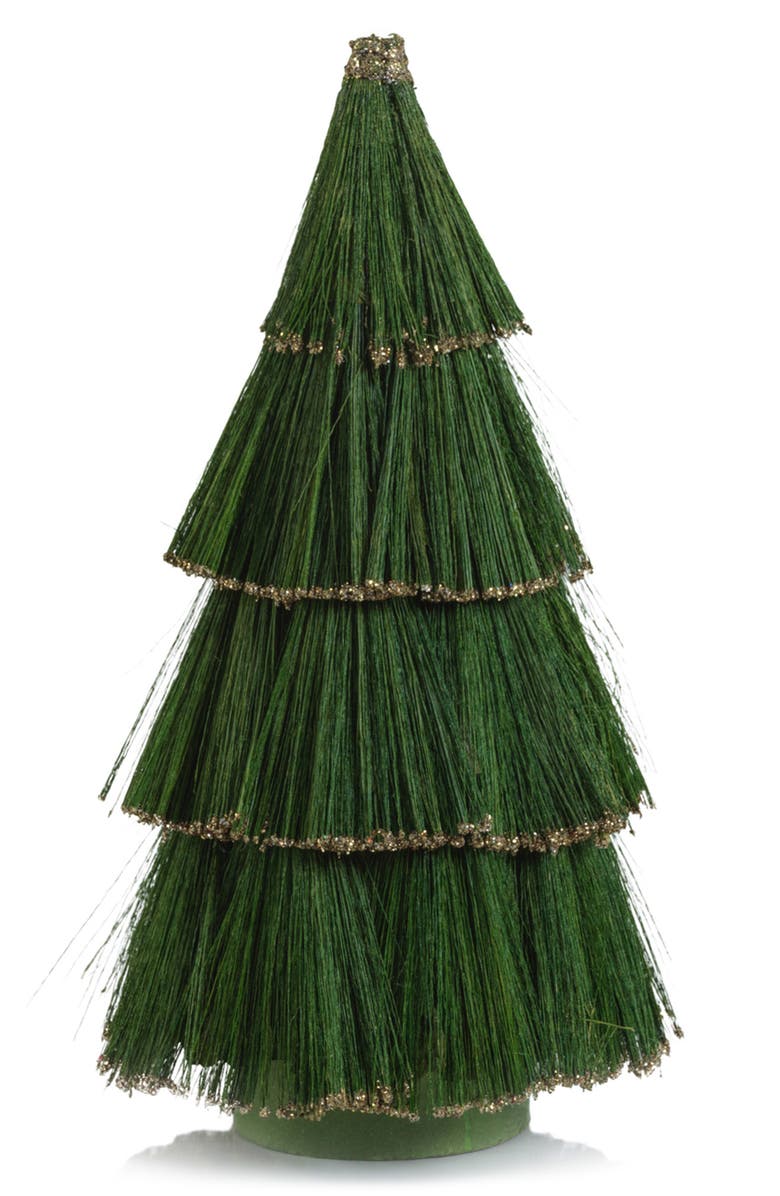 Zodax Tiger Grass Christmas Tree Ornament, Main, color, Moss Green/ Gold