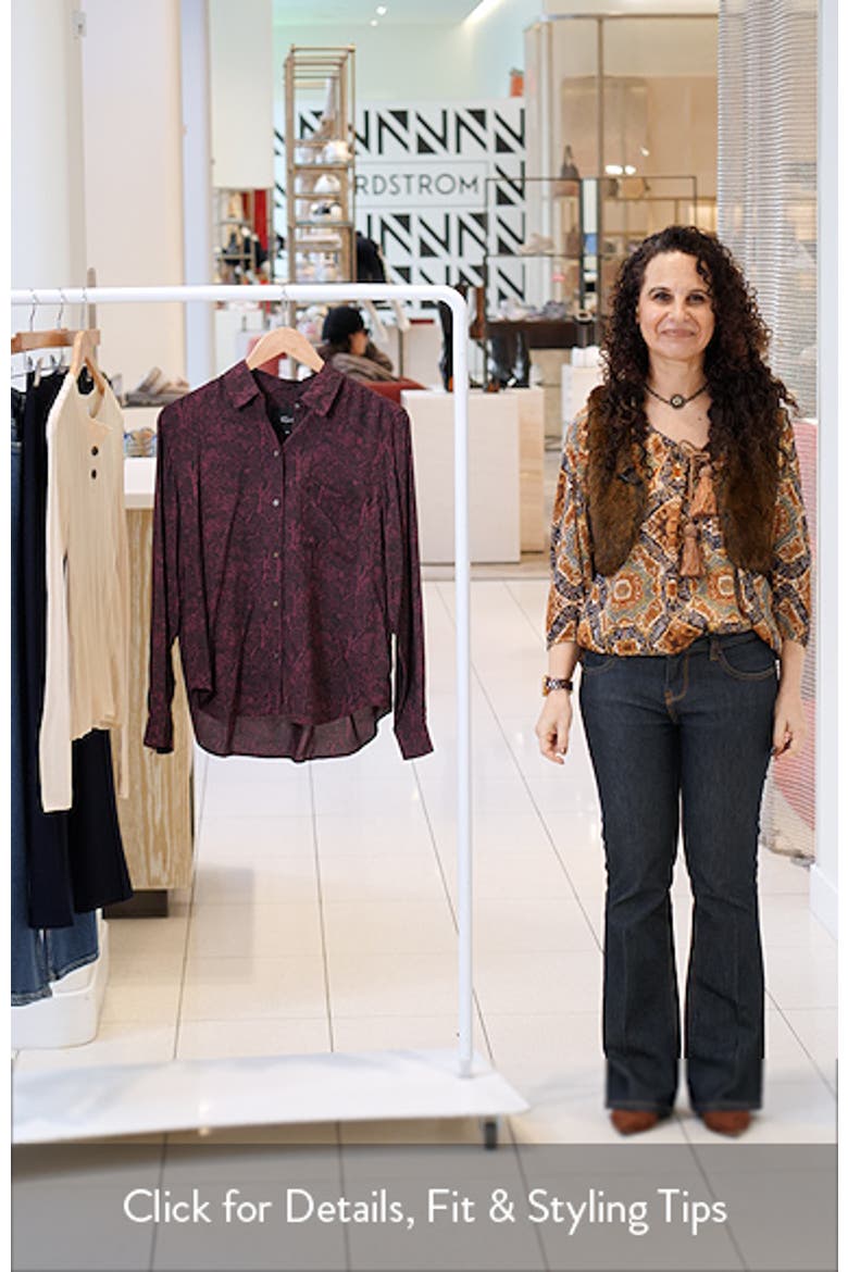 Josephine Snakeskin Print Button-Up Shirt video