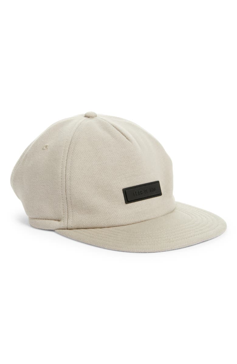 Fear of God Essentials Logo Fleece Baseball Cap, Main, color, 