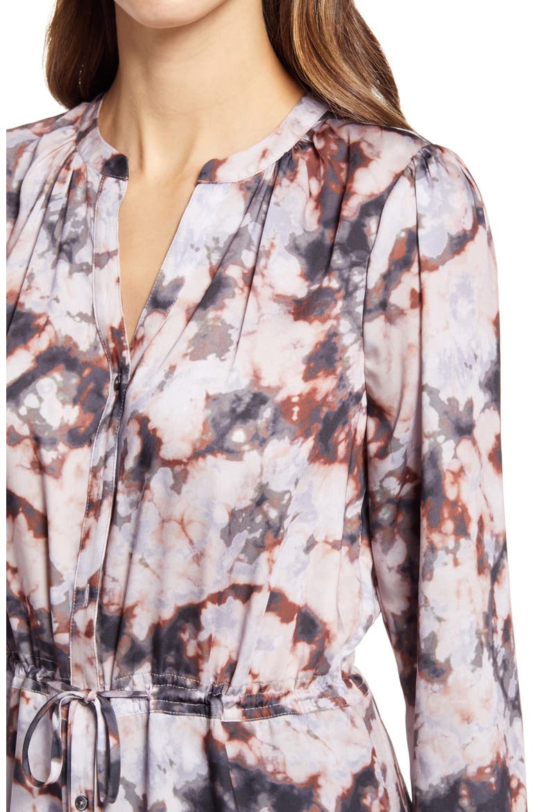 Sachi Tie Dye Long Sleeve Shirtdress, Alternate, color, TIE DYE