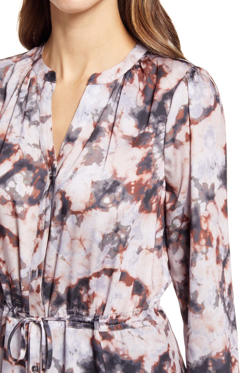 Adelyn Rae Sachi Tie Dye Long Sleeve Shirtdress, Alternate, color, 