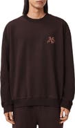AllSaints Icon Oversize Cotton Crewneck Sweatshirt