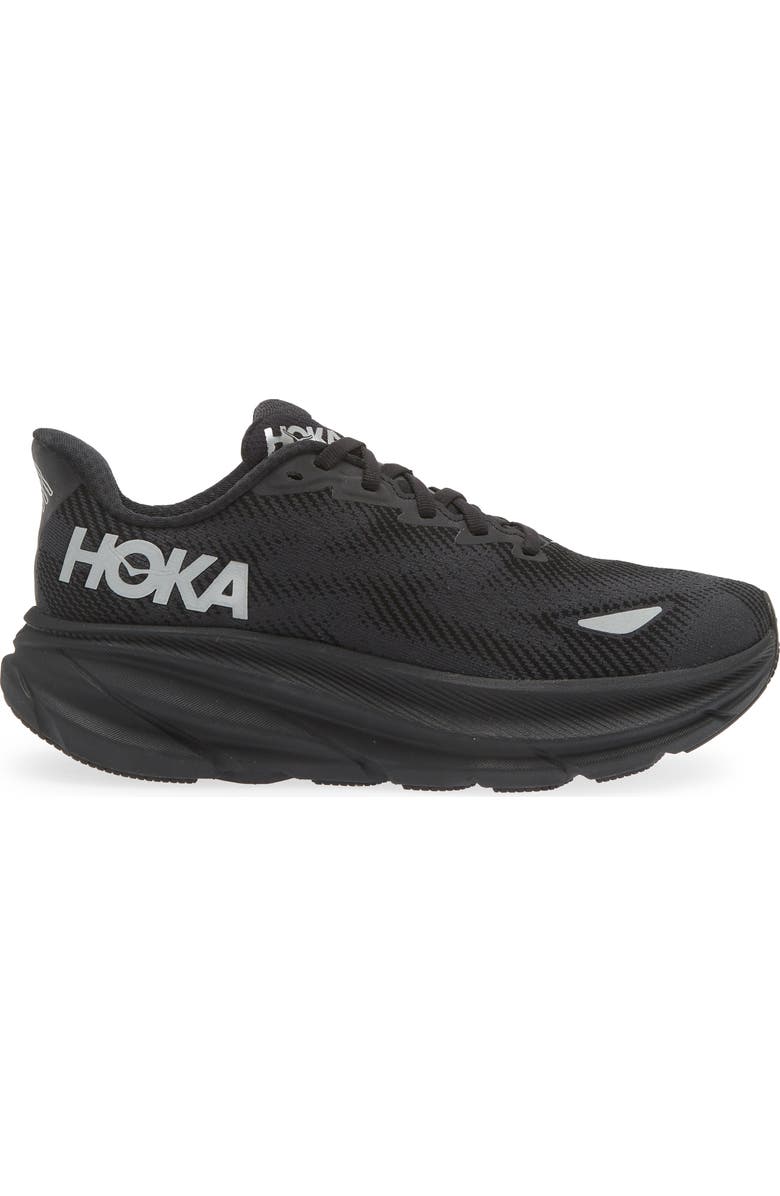 HOKA Clifton 9 GTX Shoe, Alternate, color, Black / Black