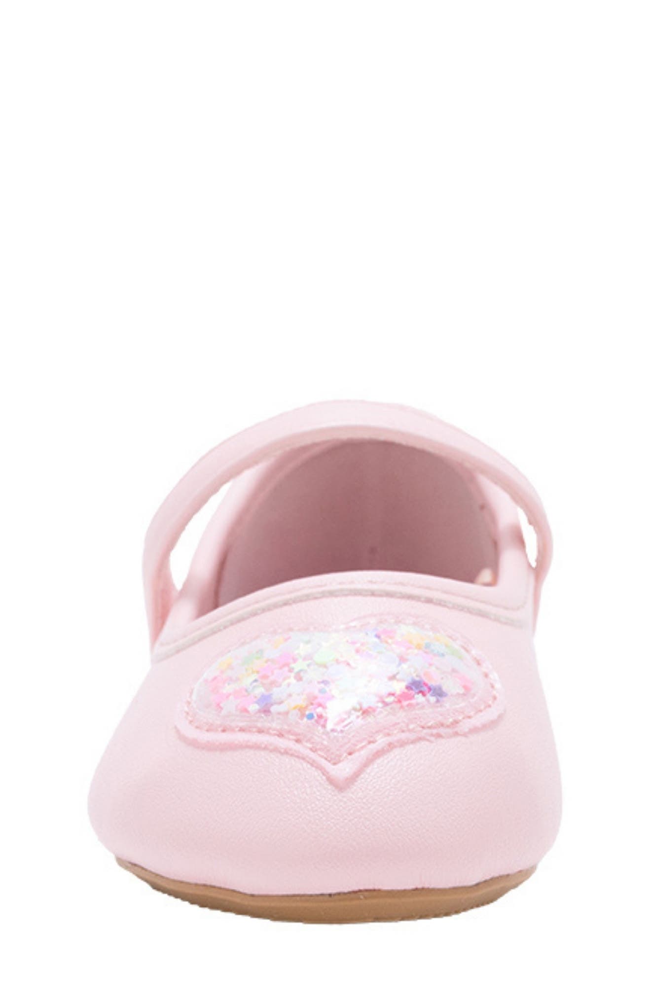 bebe Kids' Glitter Mary Jane Flat, Alternate, color, Light/ Pastel Pink