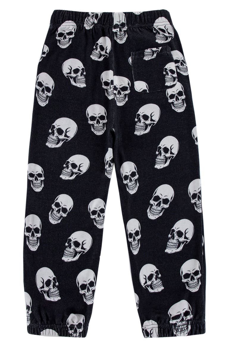 Kids' Soft Fleece Joggers, Alternate, color, SKULLS