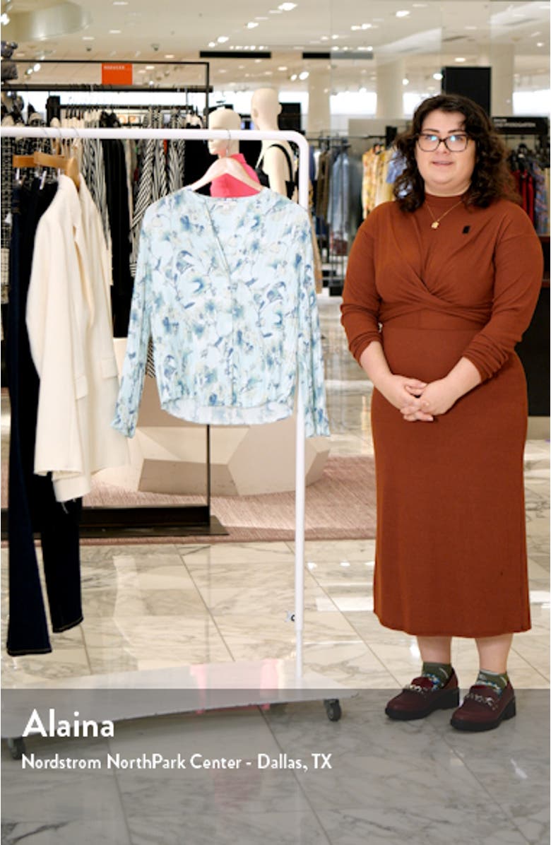 Floral Crushed Satin Blouse, sales video thumbnail